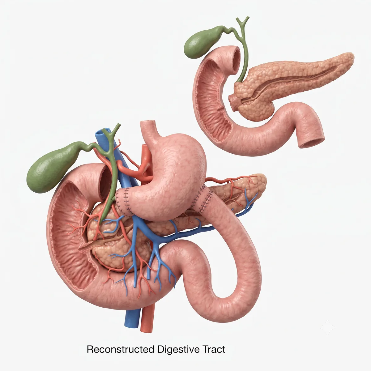 Reconstrução do trânsito digestivo após duodenopancreatectomia (cirurgia de Whipple)